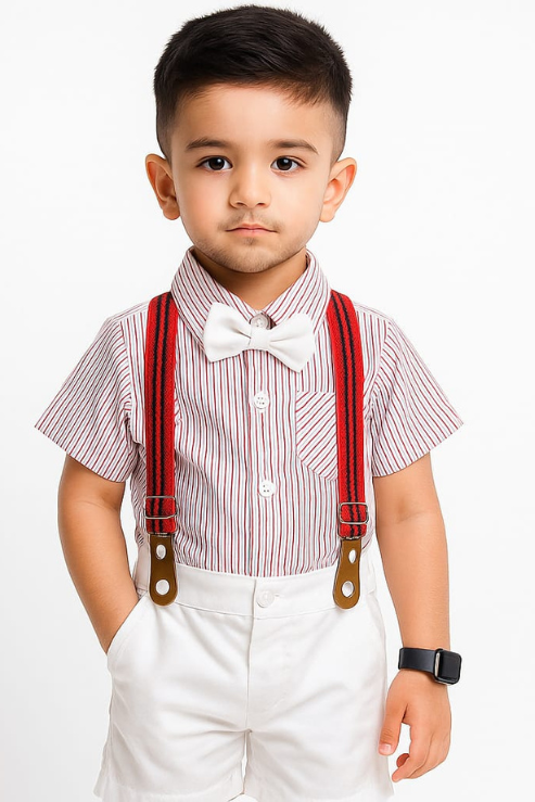Little Gentleman Bowtie & Suspenders Set