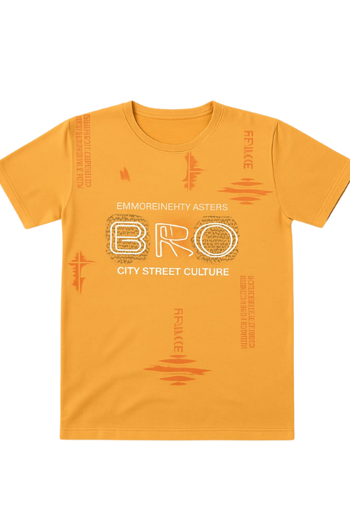 Mustard "BRO" Graphic Kid's Tee