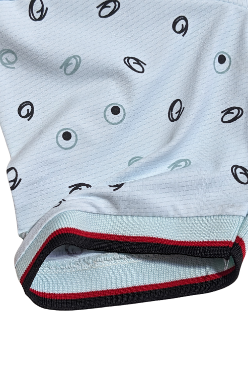 Kid's SkyBlue Polo with Red Graphic Patch
