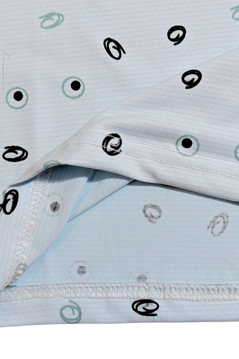 Kid's SkyBlue Polo with Red Graphic Patch