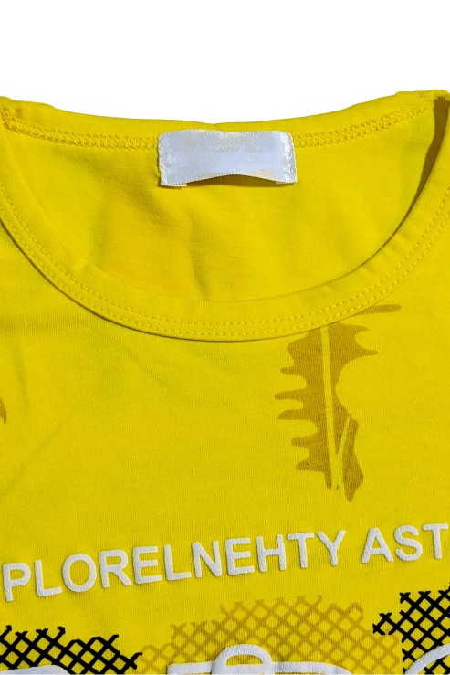 Neon Yellow "BRO" Graphic Kid's Tee