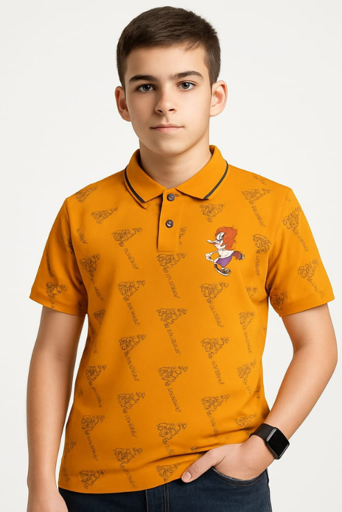 Polo Shirt mustard-yellow