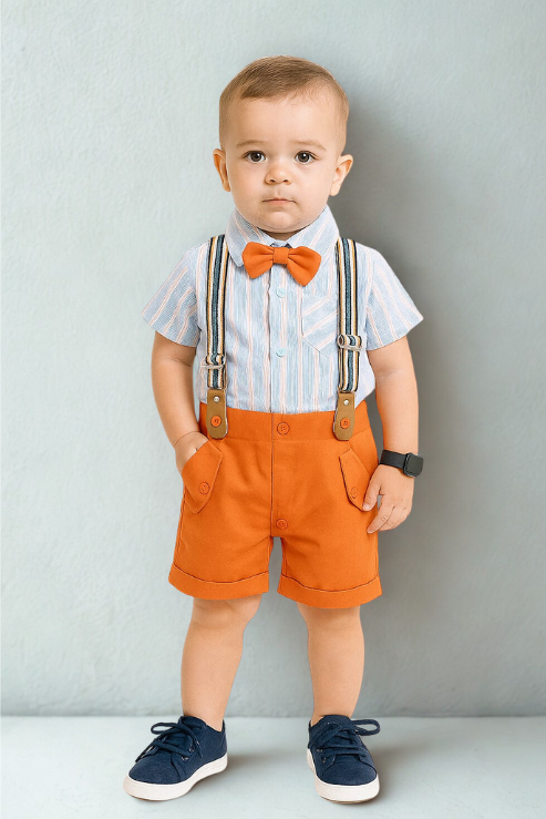 Little Gentleman Bowtie & Suspenders Set